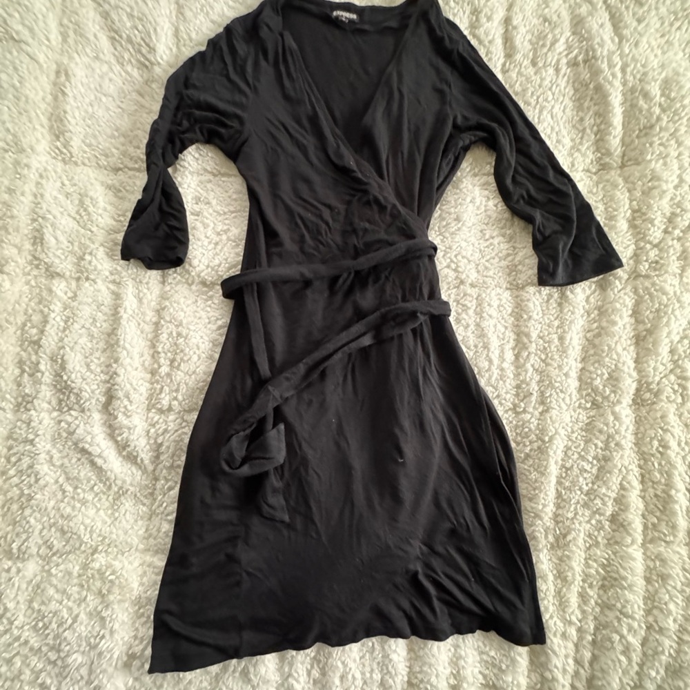 Express Black Wrap Dress Size S
